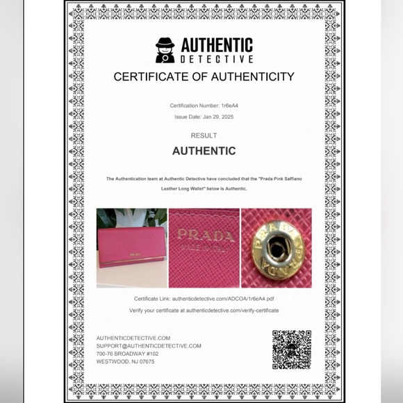 Pink Prada long wallet with gold bar - Picture 7 of 16